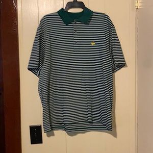 Masters Collection Golf Striped Green Polo Shirt